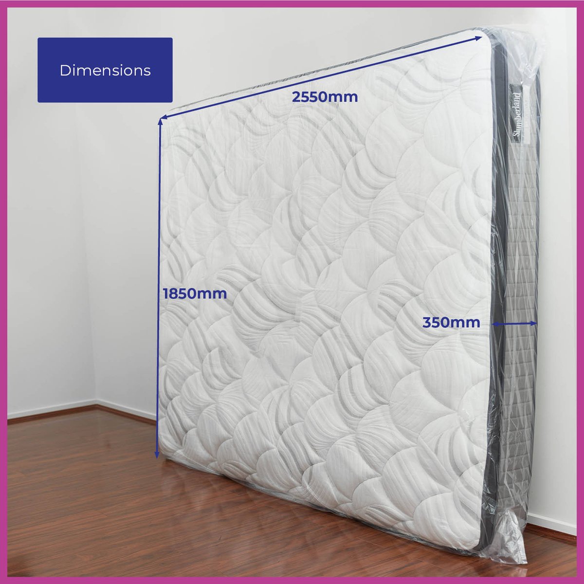 Packz Clear Plastic King Mattress Cover 2550 x 1850 x 350mm