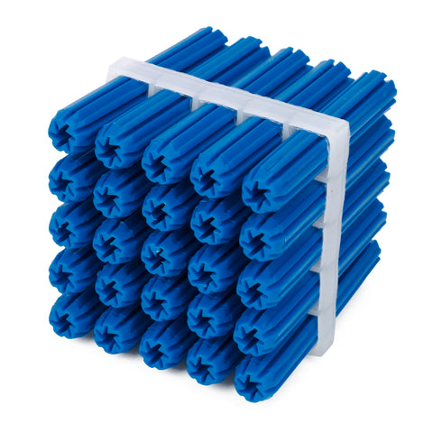 Ramset 8 x 50mm Blue Plastic Wall Plugs - 25 Pack