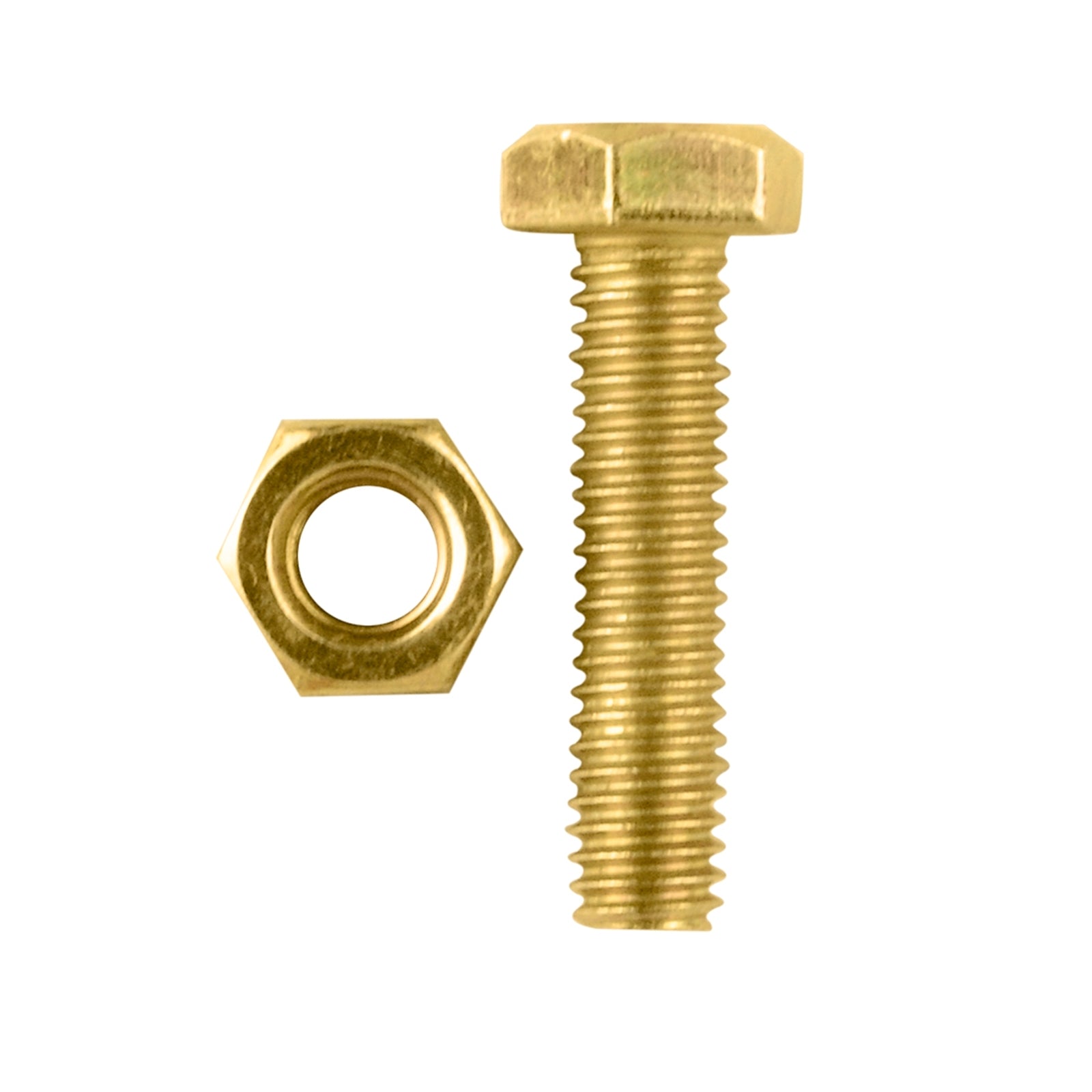 Pinnacle M6 x 25mm Hi-Tensile Hex Bolt and Nut - Yellow Zinc, 10 Pack