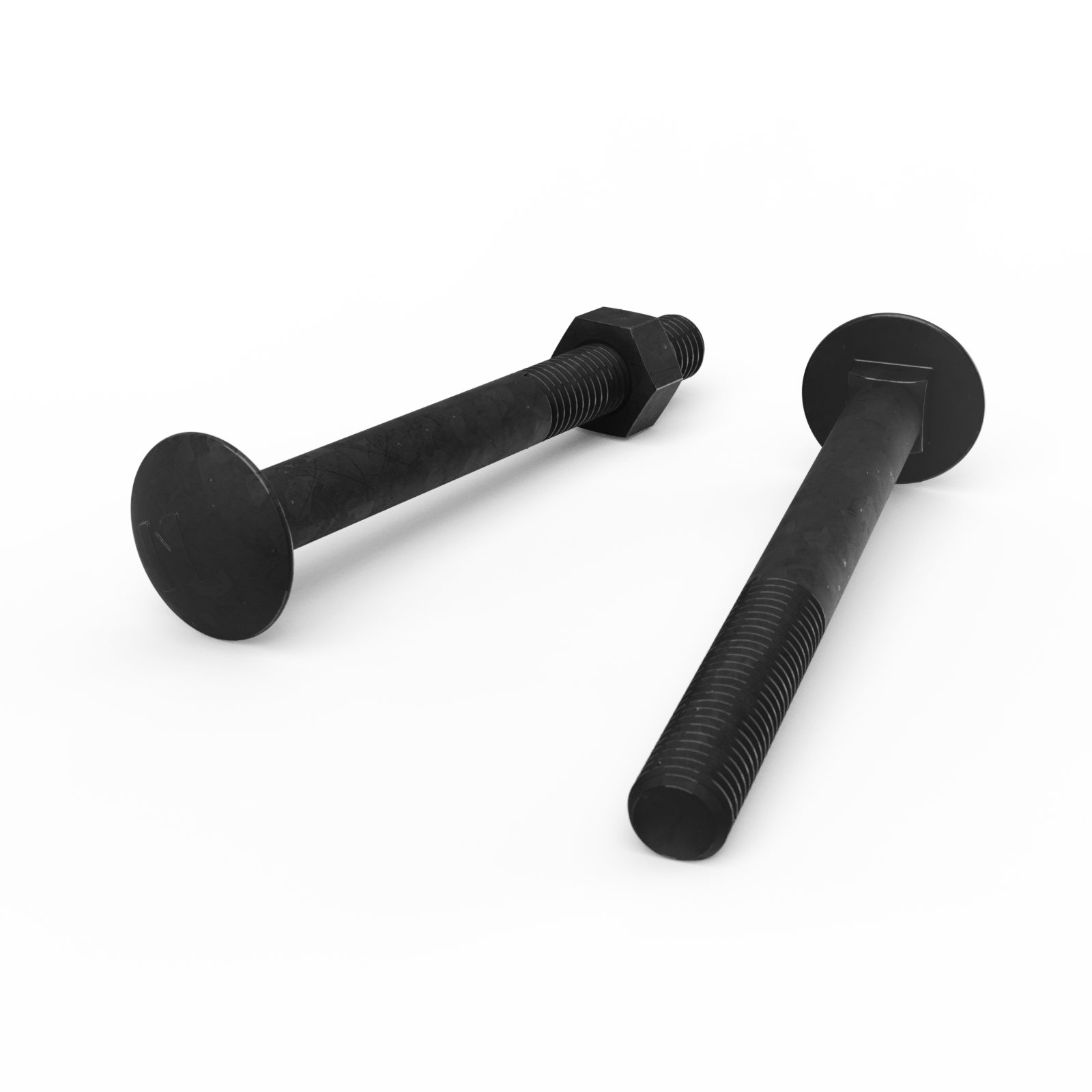ZENITH M10 x 100mm Galvanised Black Cup Head Bolt & Nut