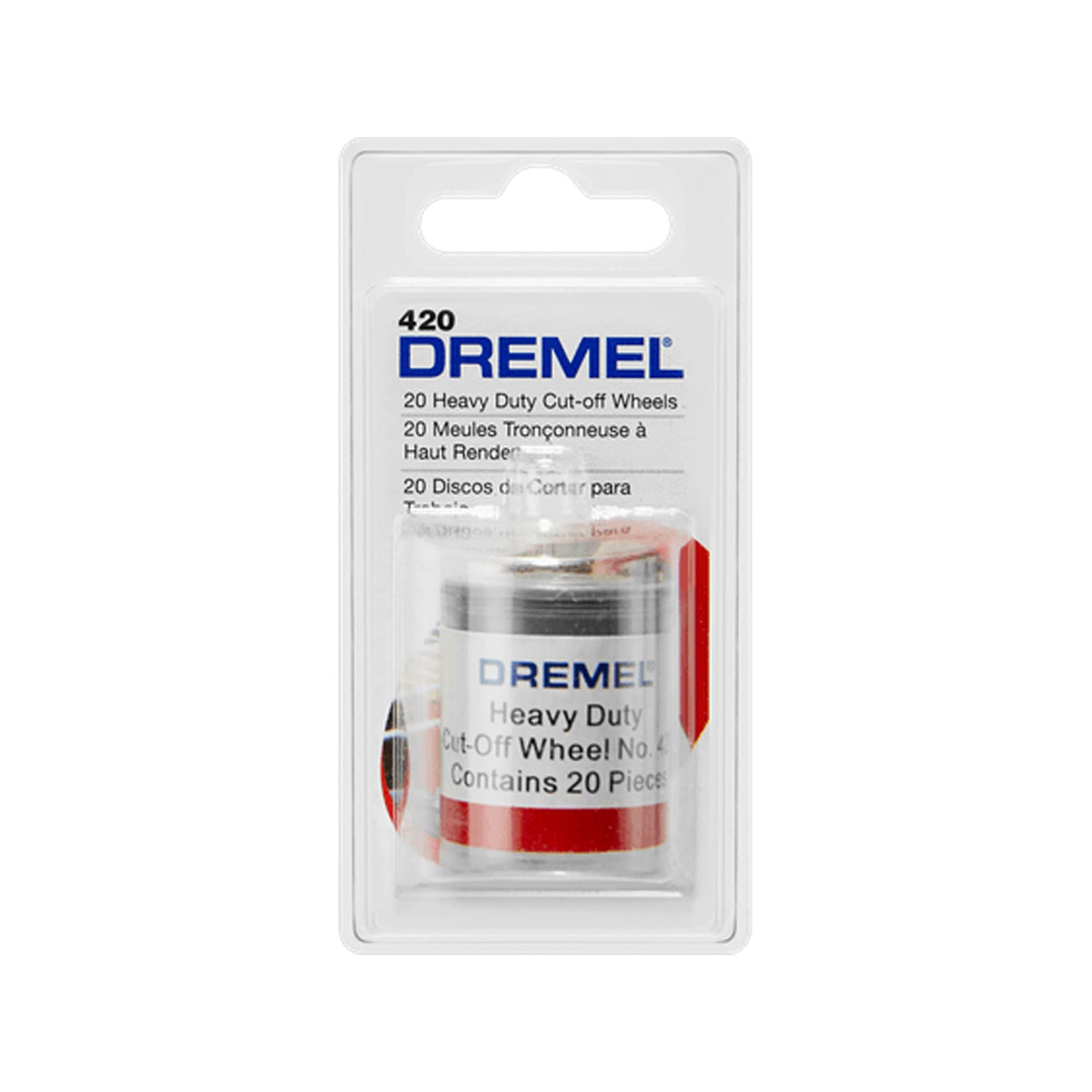 Dremel 24mm Reinforced Cut-Off Wheels 20 Pack (420) - Brown Rotary Tool Cutting Discs