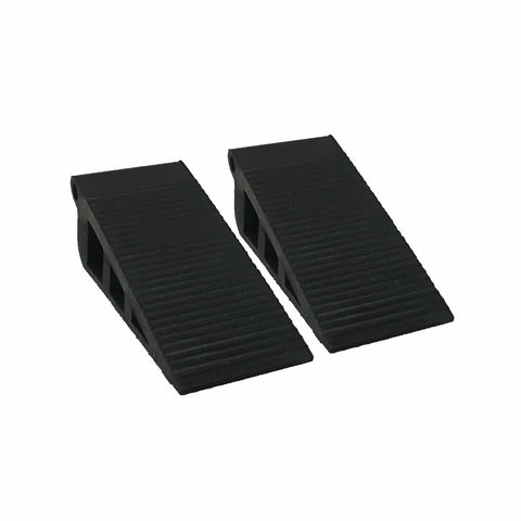 Adoored Medium Black Rubber Door Wedge - 2 Pack, Weather Resistant