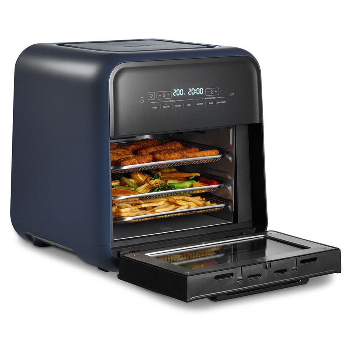 Sunbeam FlexiFry 10L Air Fryer Oven - Blue, 2000W, Air Fry, Bake and Dehydrate - AFP5100BL