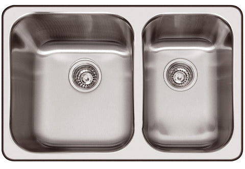 Abey NuQueen The Brisbane 1 and 3/4 Bowl Sink - Stainless Steel Topmount - 696mm Wide - Q180