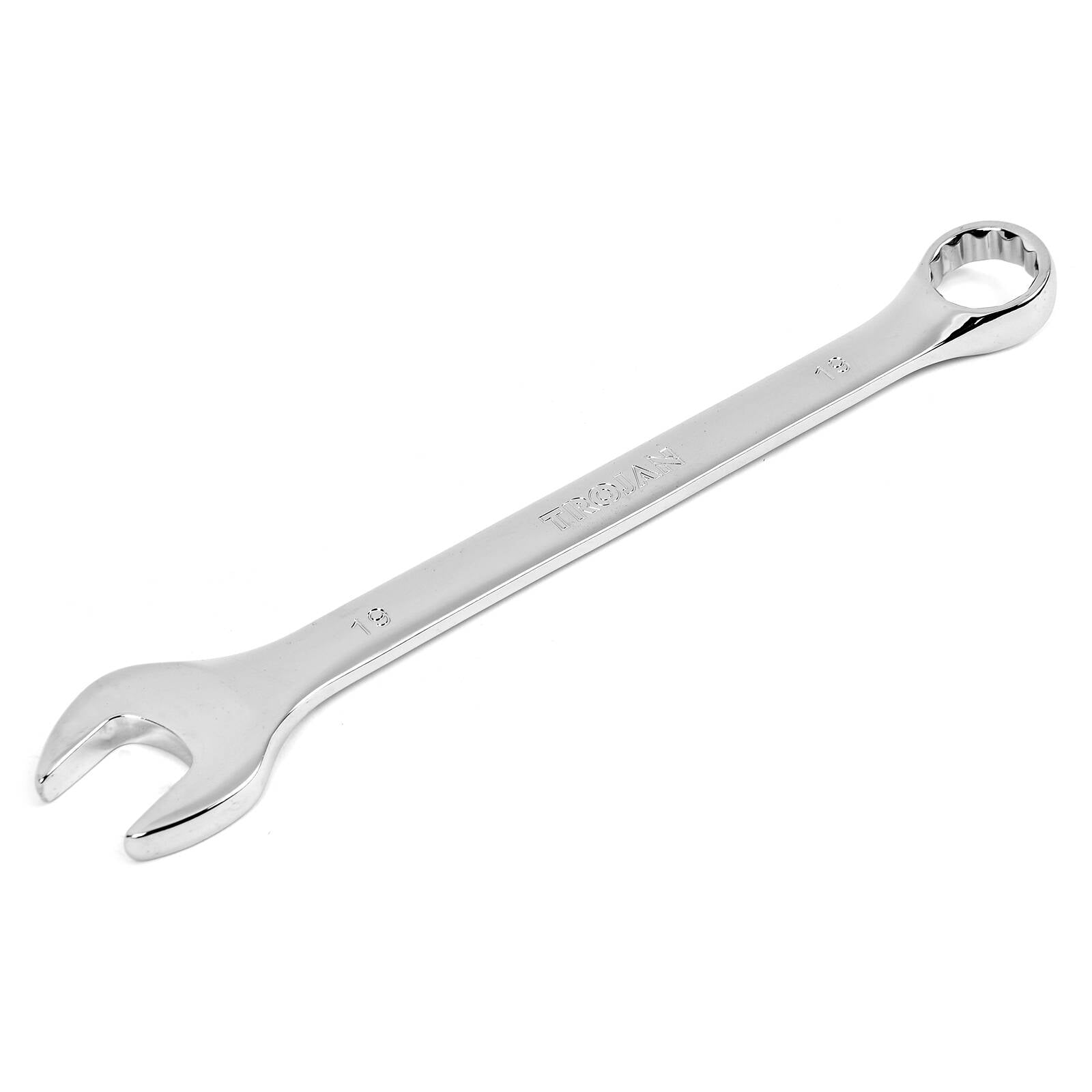 Trojan 19mm Combination Spanner, Chrome Vanadium 12 Point Ring End