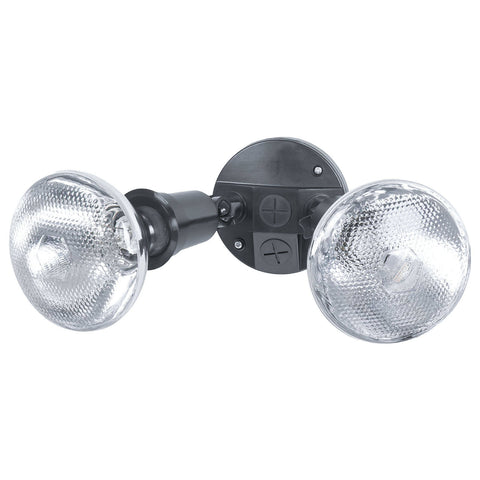Arlec Compact Twin Security Flood Light FL011, Weatherproof Outdoor Floodlight, Black