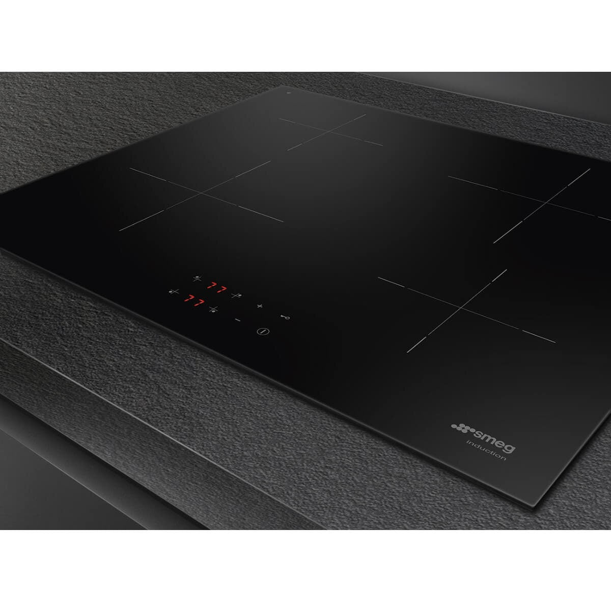 Smeg 60cm Classic Series Induction Cooktop - Eco Power, 15A Plug and Lead, 4 Zones - SI2641DAU