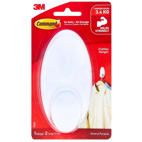 Command White Adhesive Clothes Hanger Damage-Free Self-Adhesive