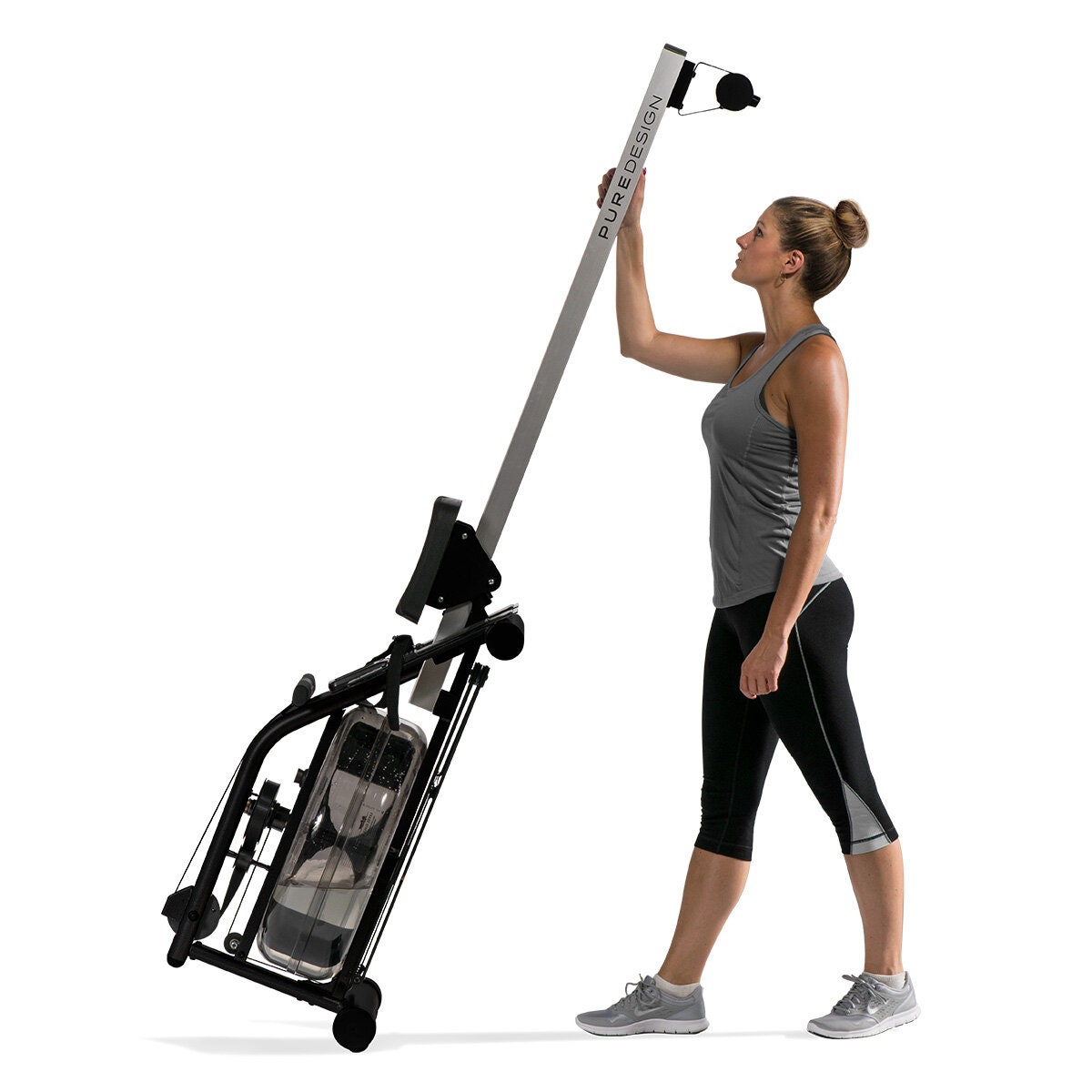Pure Design VR1 water resistance rower - self-regulating resistance - supports up to 150kg - PD-VR1