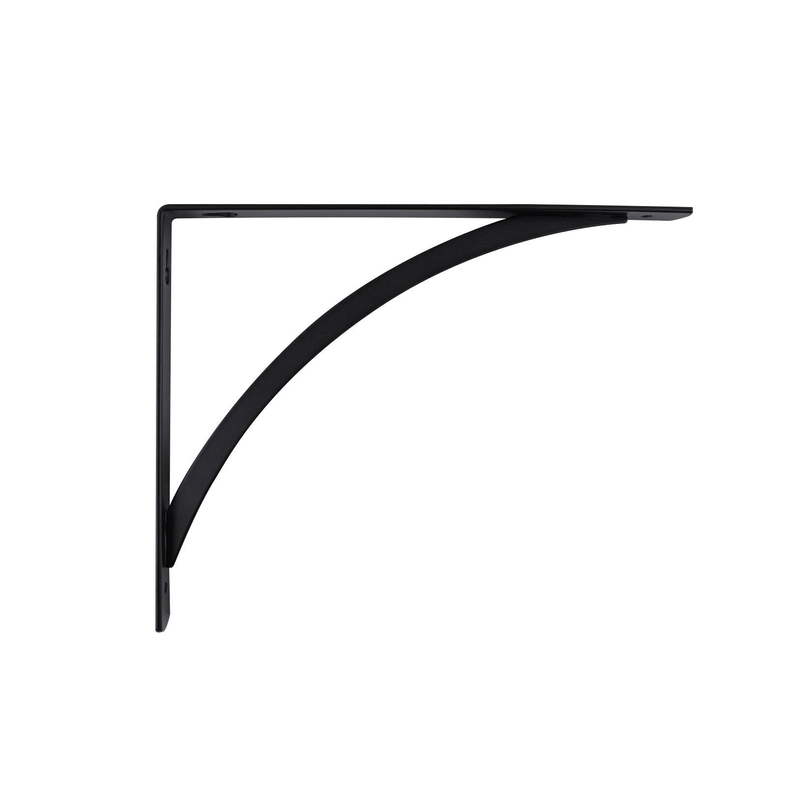 Carinya 250 x 200mm Black Powder Coated Steel Arch Stayed Bracket Wall Mount 50kg Load