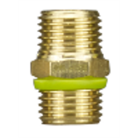 PowerFit 1/4" BSP Male to Male Connector, Brass Air Tool Fitting