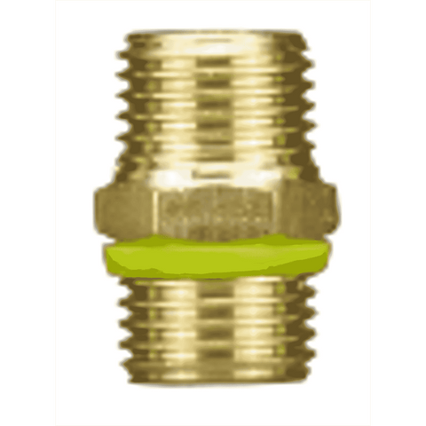 PowerFit 1/4" BSP Male to Male Connector, Brass Air Tool Fitting