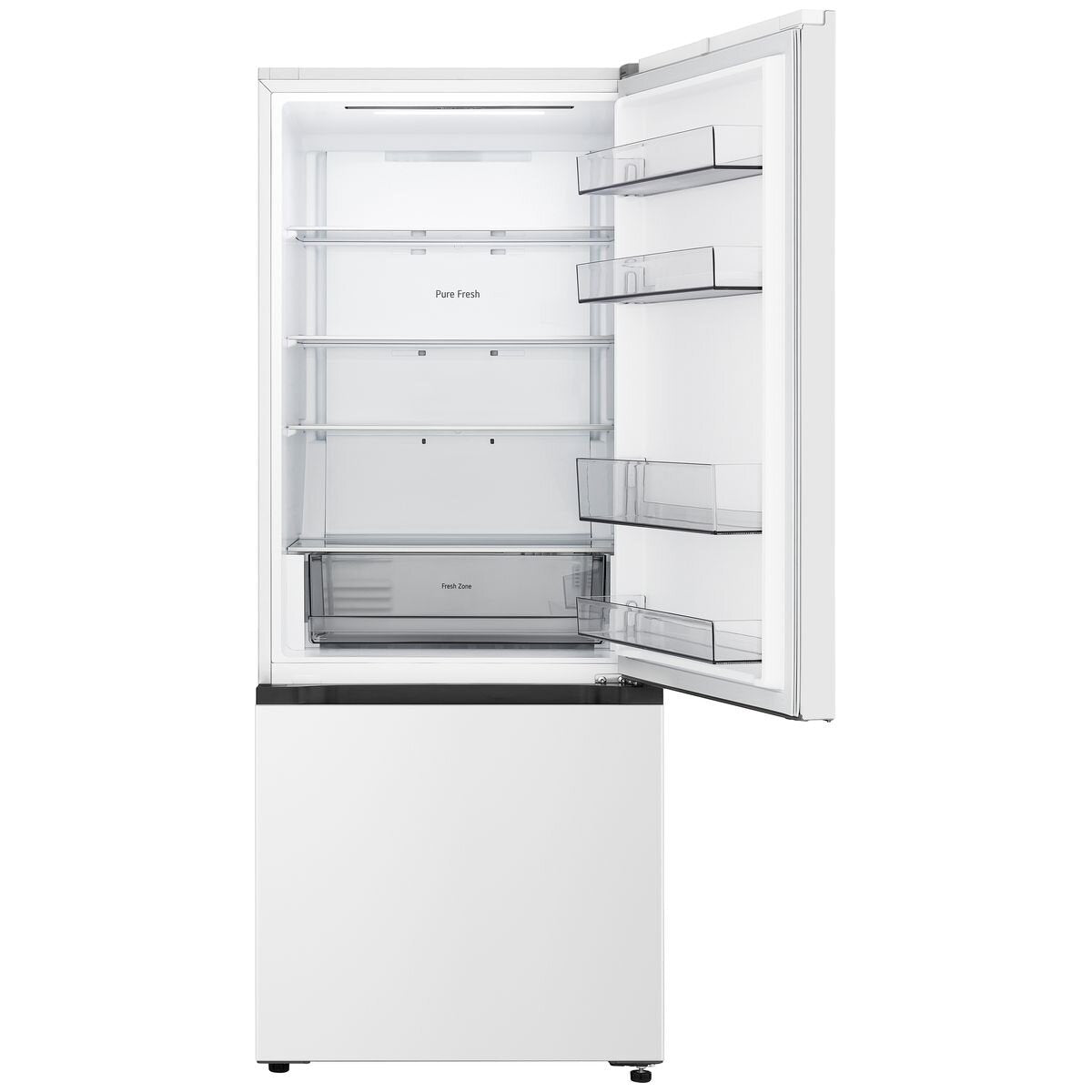 LG Bottom Mount Frost Free Fridge - White Finish, WiFi Connectivity, 5.5 Star Energy Rating - GB-B400MW