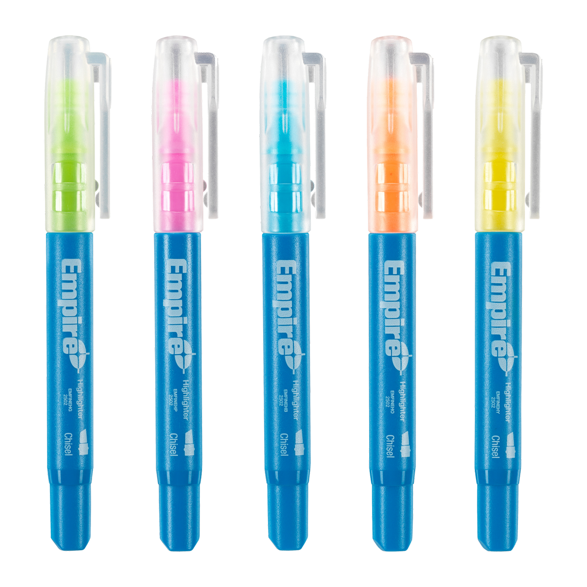 Empire 5 Piece Multi Coloured Highlighter Pack - 18.8mm x 186mm - Durable Ink - SuperSaverAU - view 2