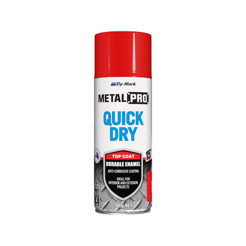Dy-Mark 300g Red Gloss MetalPro Quick Dry Aerosol Paint