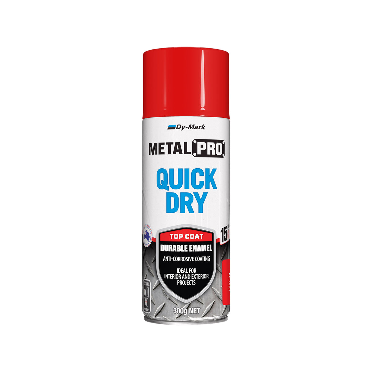 Dy-Mark 300g Red Gloss MetalPro Quick Dry Aerosol Paint