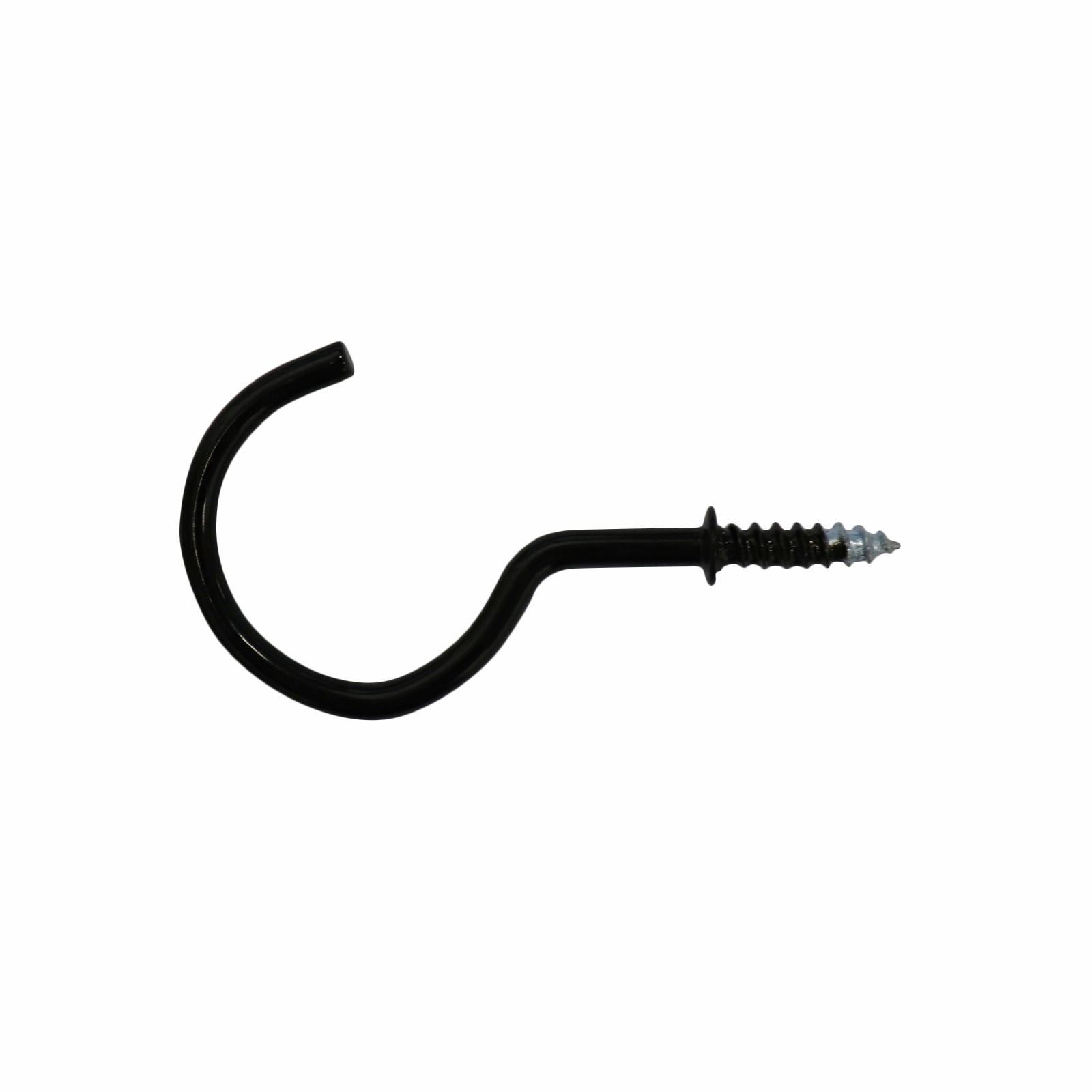 Everhang 28mm Black Powder Coated Steel Cup Hook 10 Pack