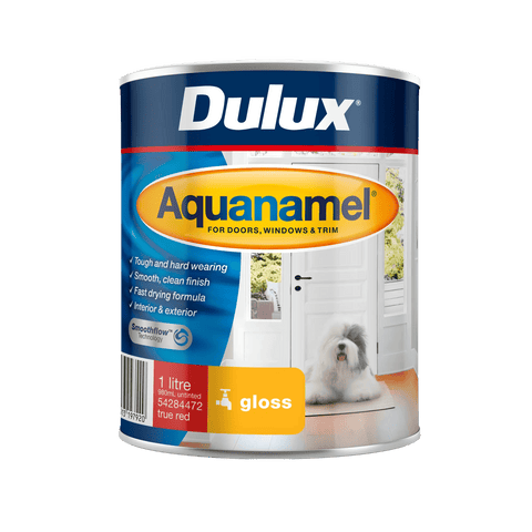 Dulux Aquanamel 1L Gloss True Red Enamel Paint
