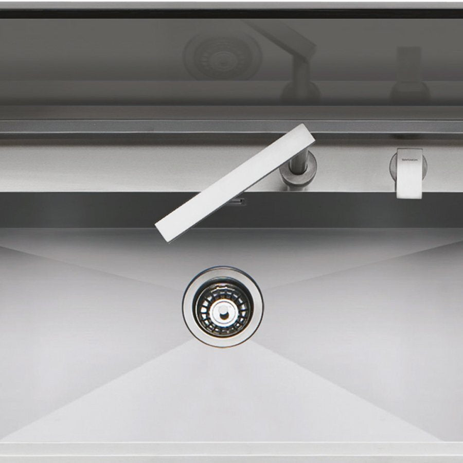 Barazza Lab single large bowl sink with cover - 304 stainless steel, 49L bowl - 1LLB90