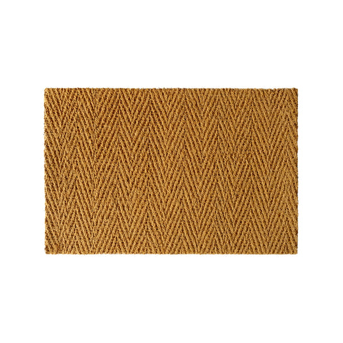 Chevron Flat Weave Coir Indoor Door Mat 60 x 90cm