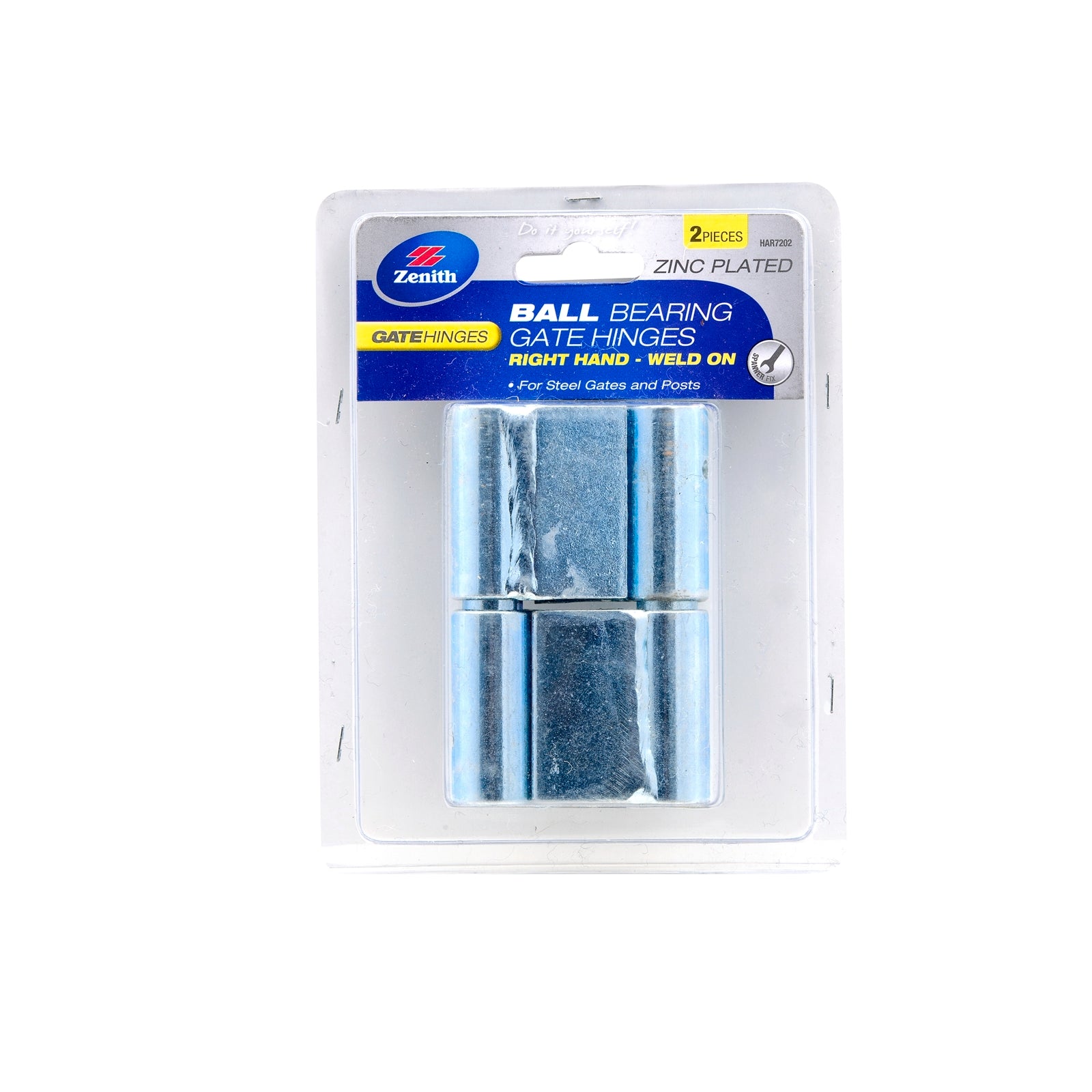 Zenith Zinc Plated Steel Steel-to-Steel Ball Bearing Gate Hinges, Right Hand, 2 Pack