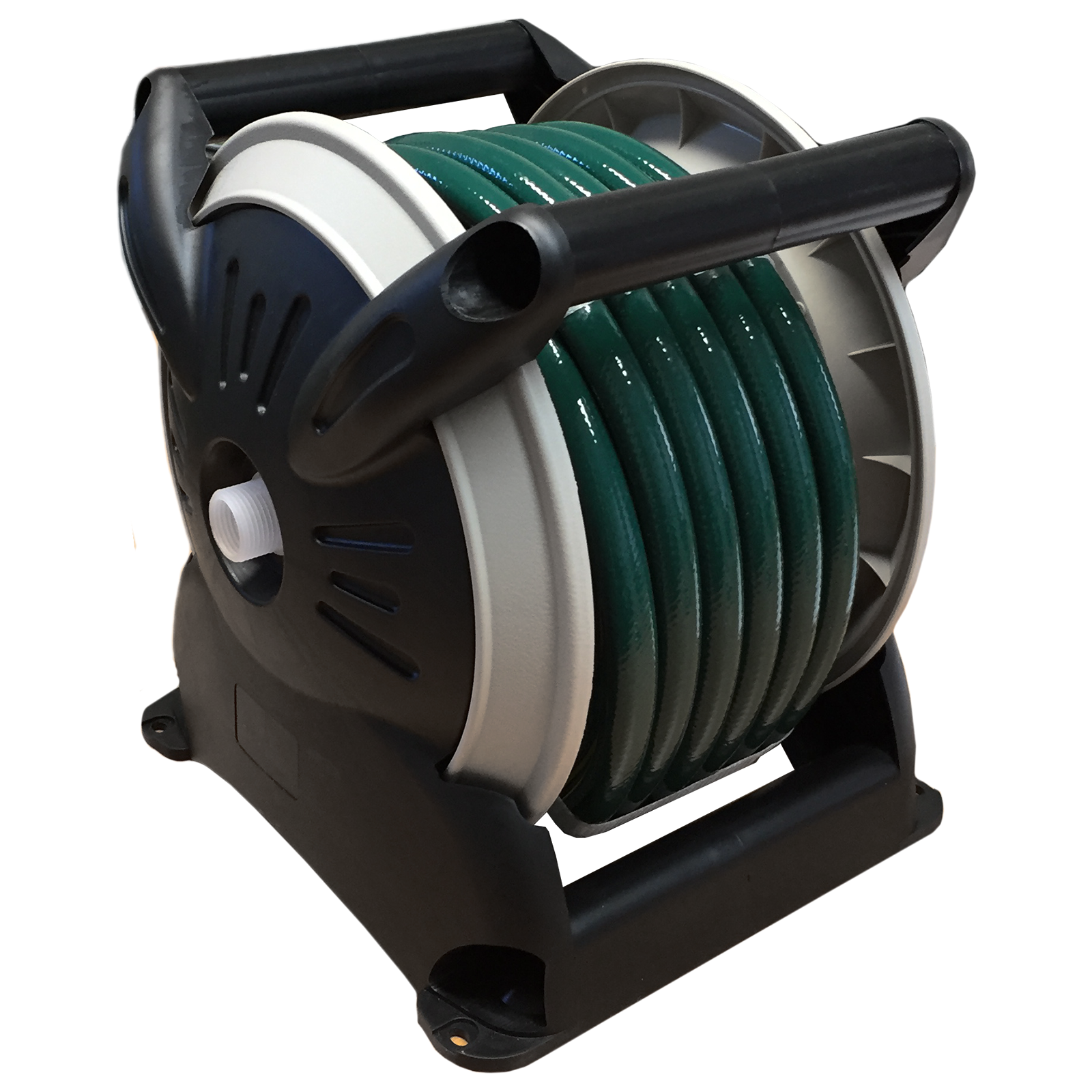 Holman 15m Portable Garden Hose Cart - Wall Mountable, Handle Wind, Holds 15m of 12mm Hose