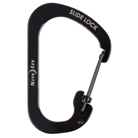 Nite Ize Size 4 Carabiner Slide Lock, Black Stainless Steel