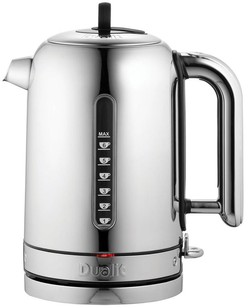 Dualit Classic Chrome Kettle 1.7L - Polished Finish, 2300W Fast Boil, Pure Pour Spout - 72795