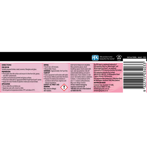 White Knight Strokes & Splashes 100ml Pink Gloss Water-Based Craft Paint