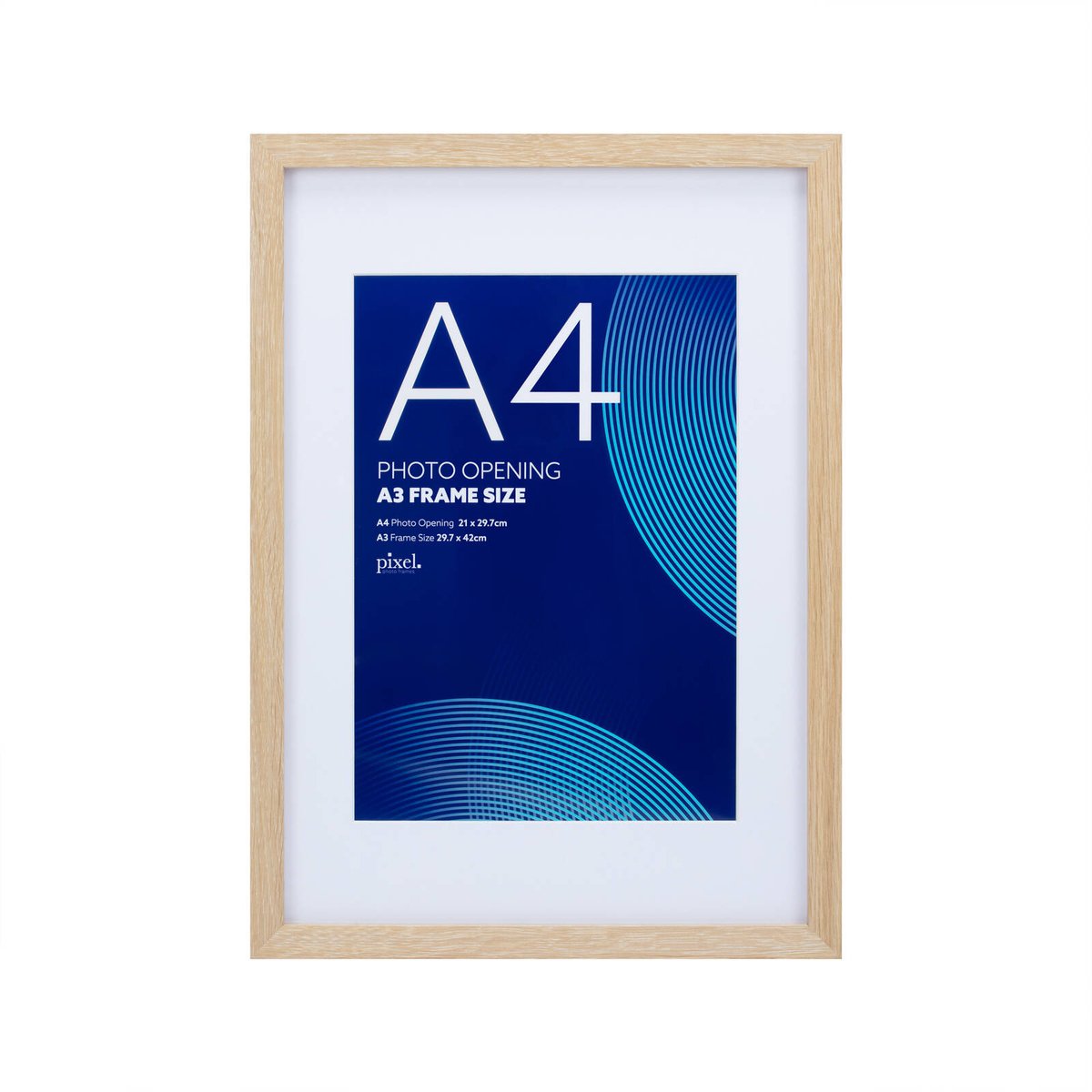 Pixel Natural A3 Mat to A4 Poster Frame - 1 Pack - 323mm x 446mm - Lightweight - SuperSaverAU - view 1