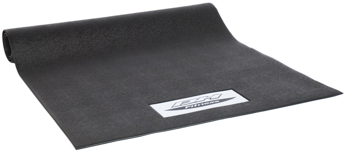 BH Fitness Equipment Mat - Black PVC, Protects Floors and Carpets, Dampens Vibrations and Noise - BHM01