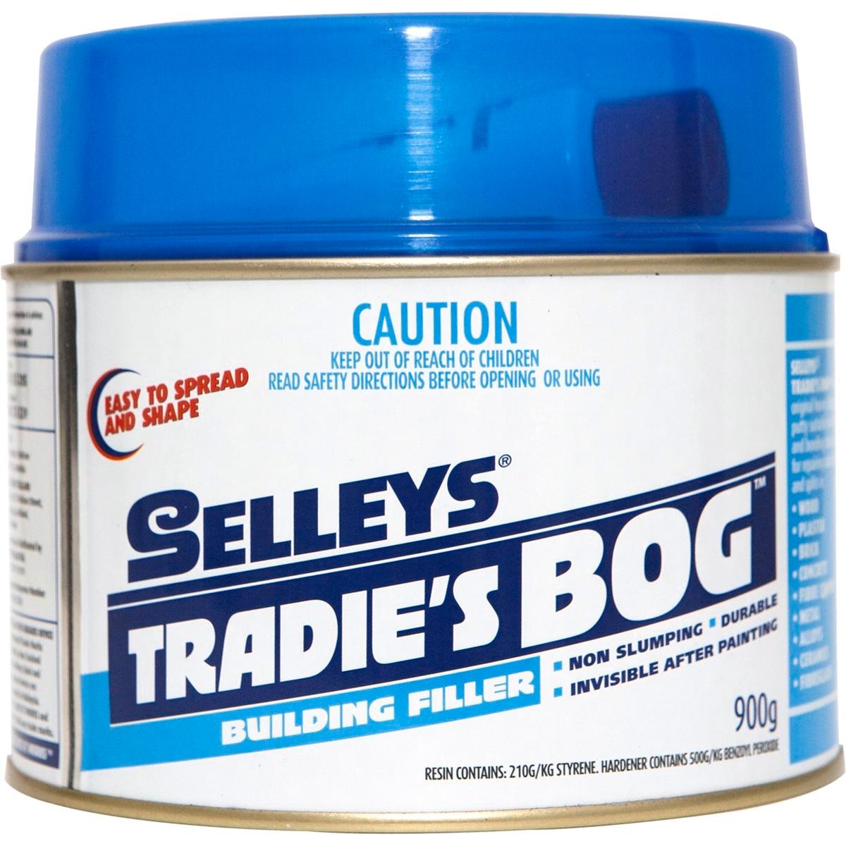 Selleys 900g Tradies Bog Two-Part Polyester Filler, Cream, Sandable, Paintable, Indoor & Outdoor
