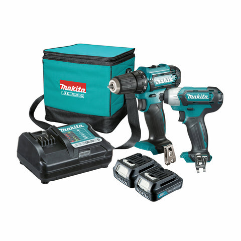 Makita 12V Max 2 Piece Cordless Combo Kit Impact Driver & Drill CLX224