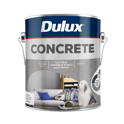 Dulux Design Concrete Effect Paint 2L, Matt Tintable Water-Based Interior