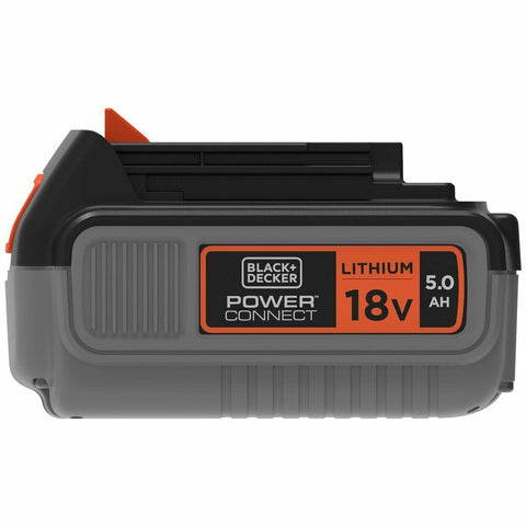 Black & Decker 18V 5.0Ah lithium-ion battery - cordless power for 18V tools, black and orange - BL5018-XE