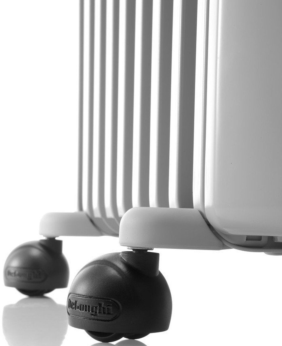 DeLonghi Radia S 1000W Electric Oil Column Heater - White - 24 Hour Timer - Anti-Frost Function - TRRS0510T