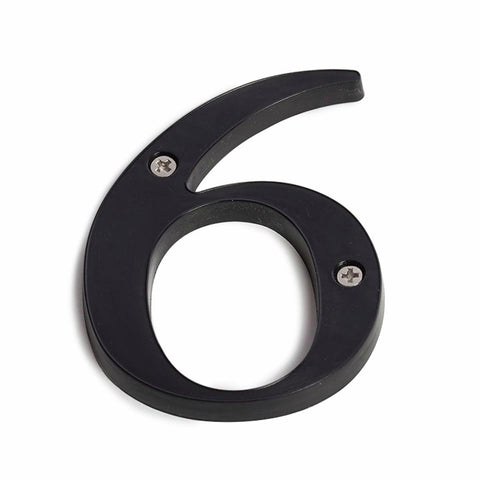 Sandleford 85mm House Number 6 - Black Plastic - Weather Resistant - SuperSaverAU - view 1