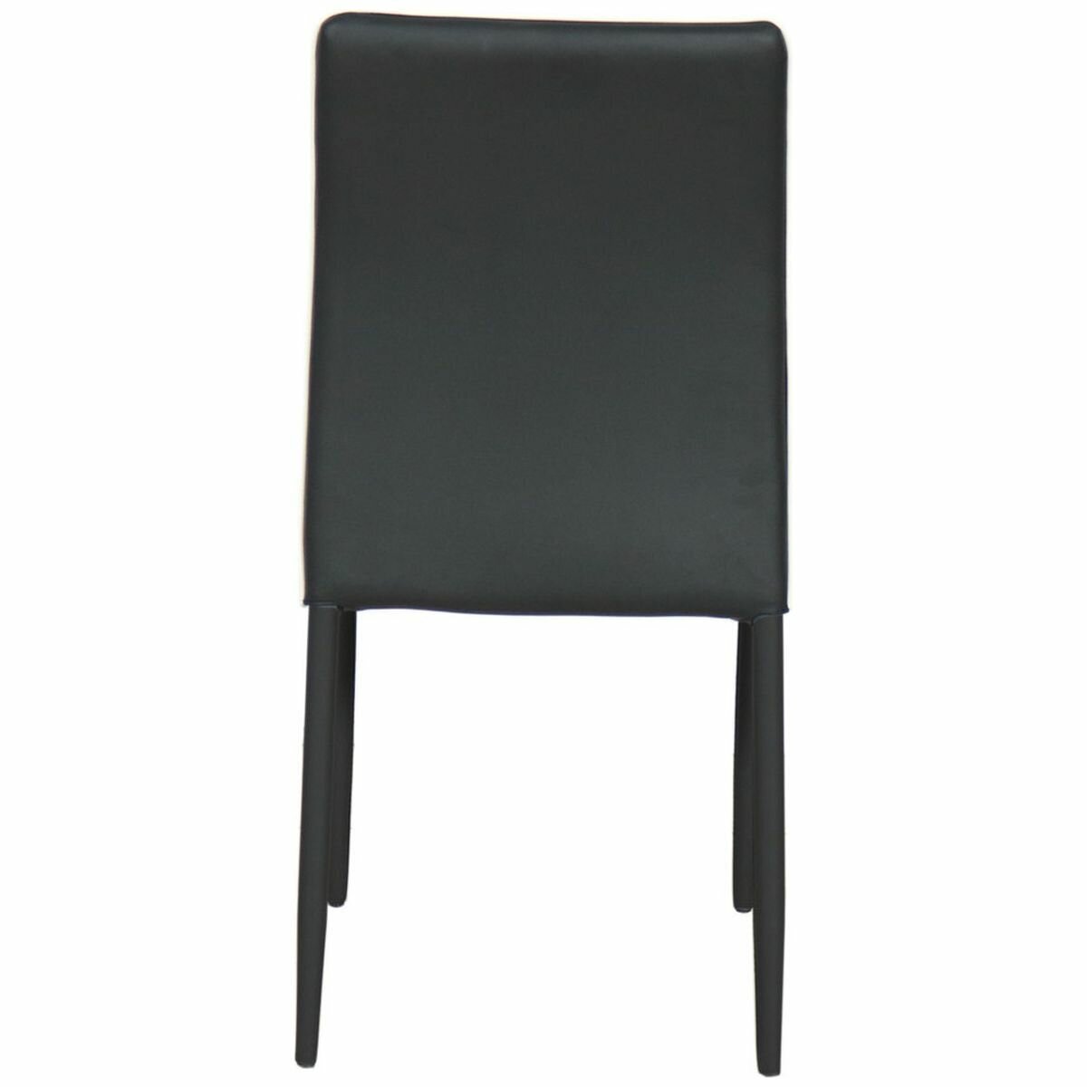 SILC Global Brooklyn Dining Chair Four Pack - Black PU with Metal Tube Legs - 20001032