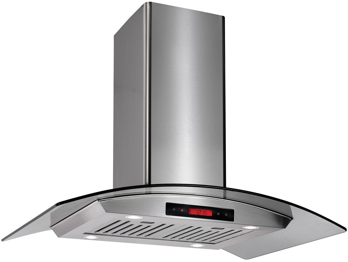 Euromaid 90cm Island Rangehood - 1000m³/h, 3 Fan Speeds - Stainless Steel, Touch Controls - ICG9BLS