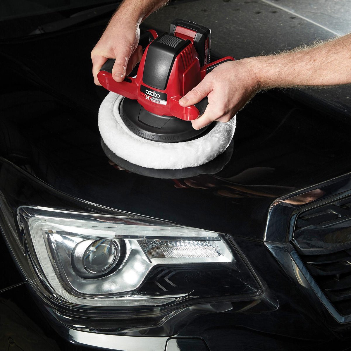 Ozito PXC 18V Cordless Buffer Polisher PXBPS-254 - Skin Only, 254mm, Random Orbit, D-Handle, 2500 RPM