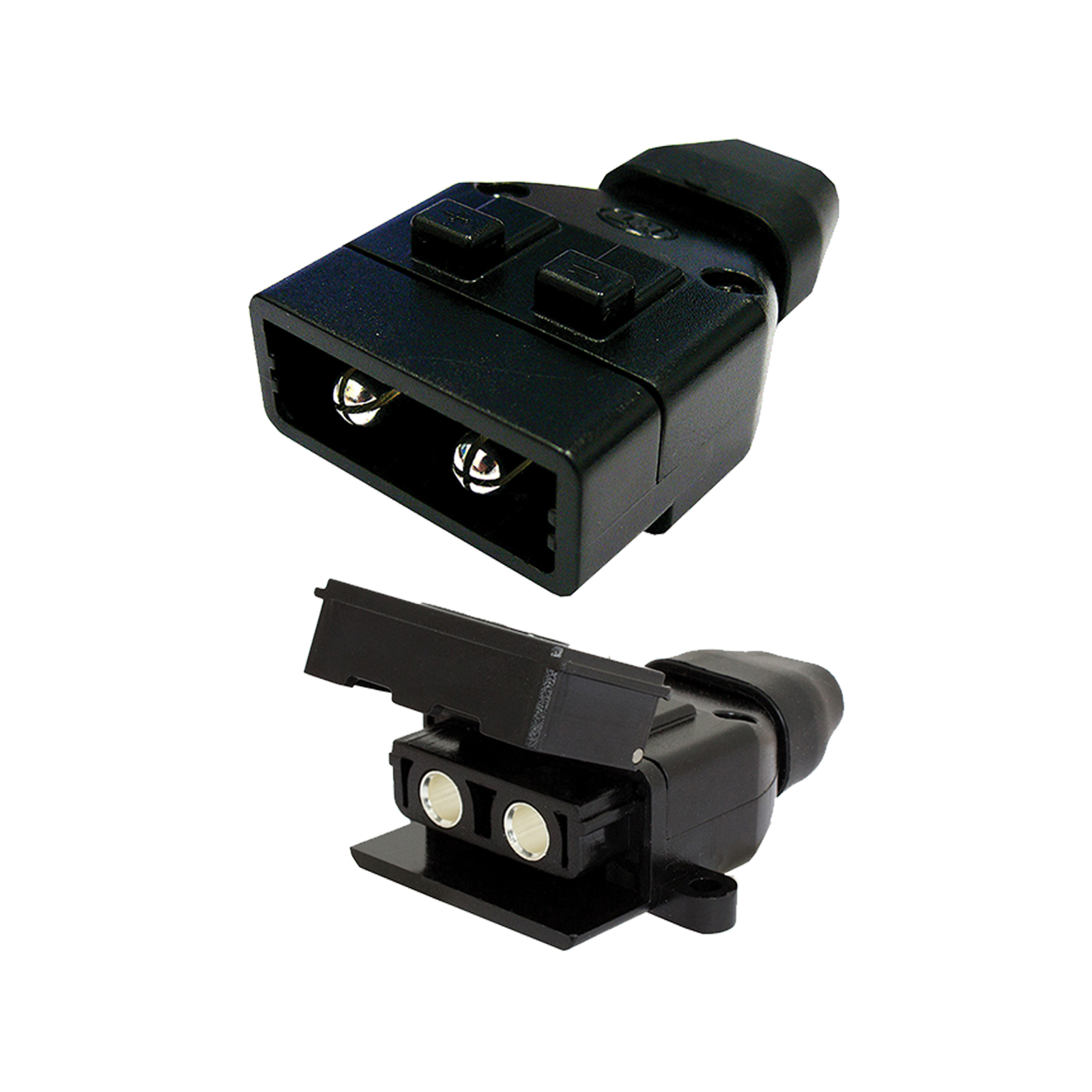 KT Solar 50A Black Trailer Plug and Socket 2 Pack KT70027