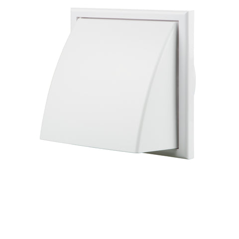 Blauberg 125mm White Weatherproof Exterior Wall Cowl Back Draft Stopper BLABGR125C