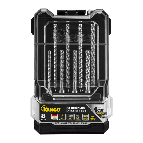 Kango K4 SDS Plus Drill Bit Set - 8 Piece - Solid Carbide - Durable Performance - SuperSaverAU - view 1