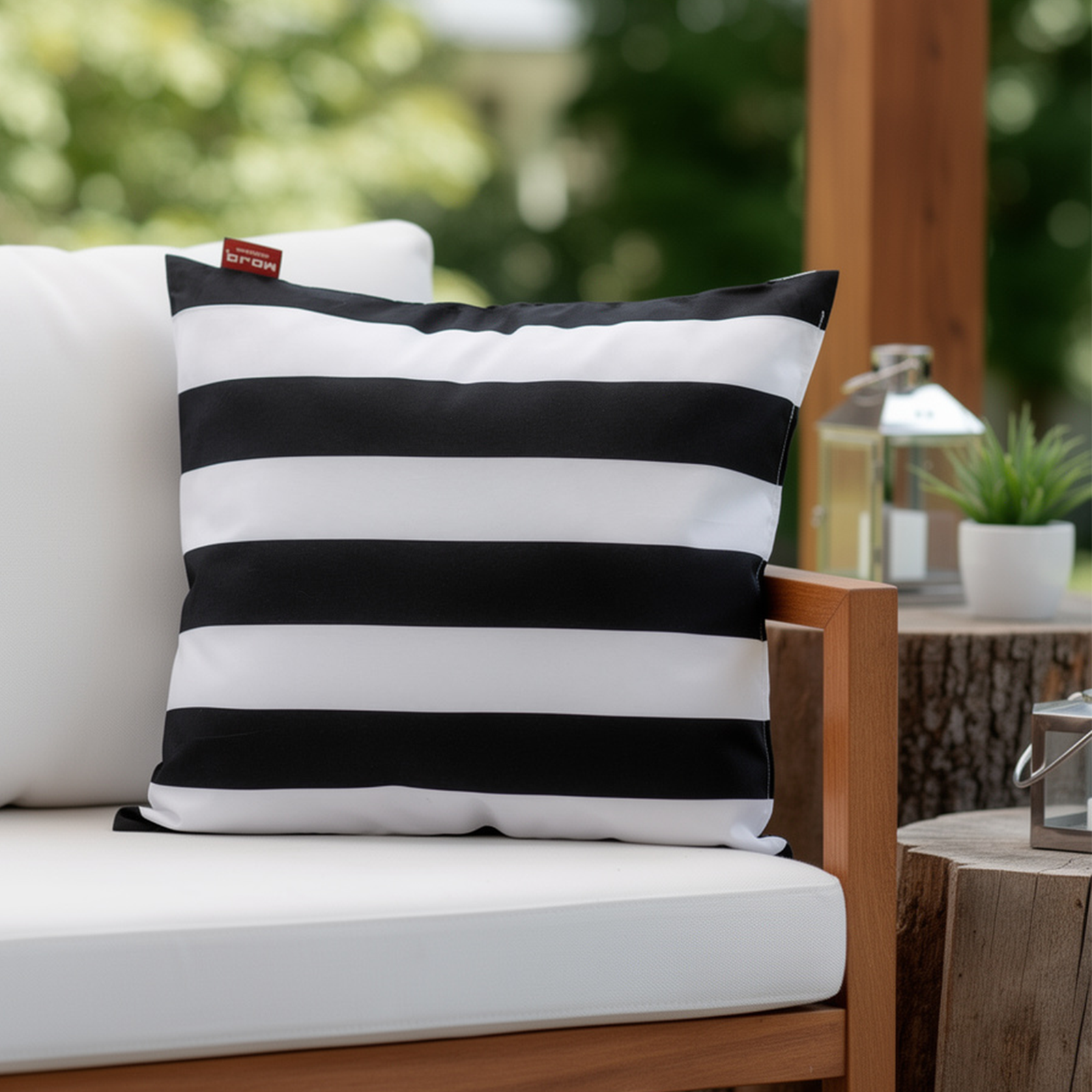 Mojo 60cm Large Striped Polyester Cushion Cover Multi Colour