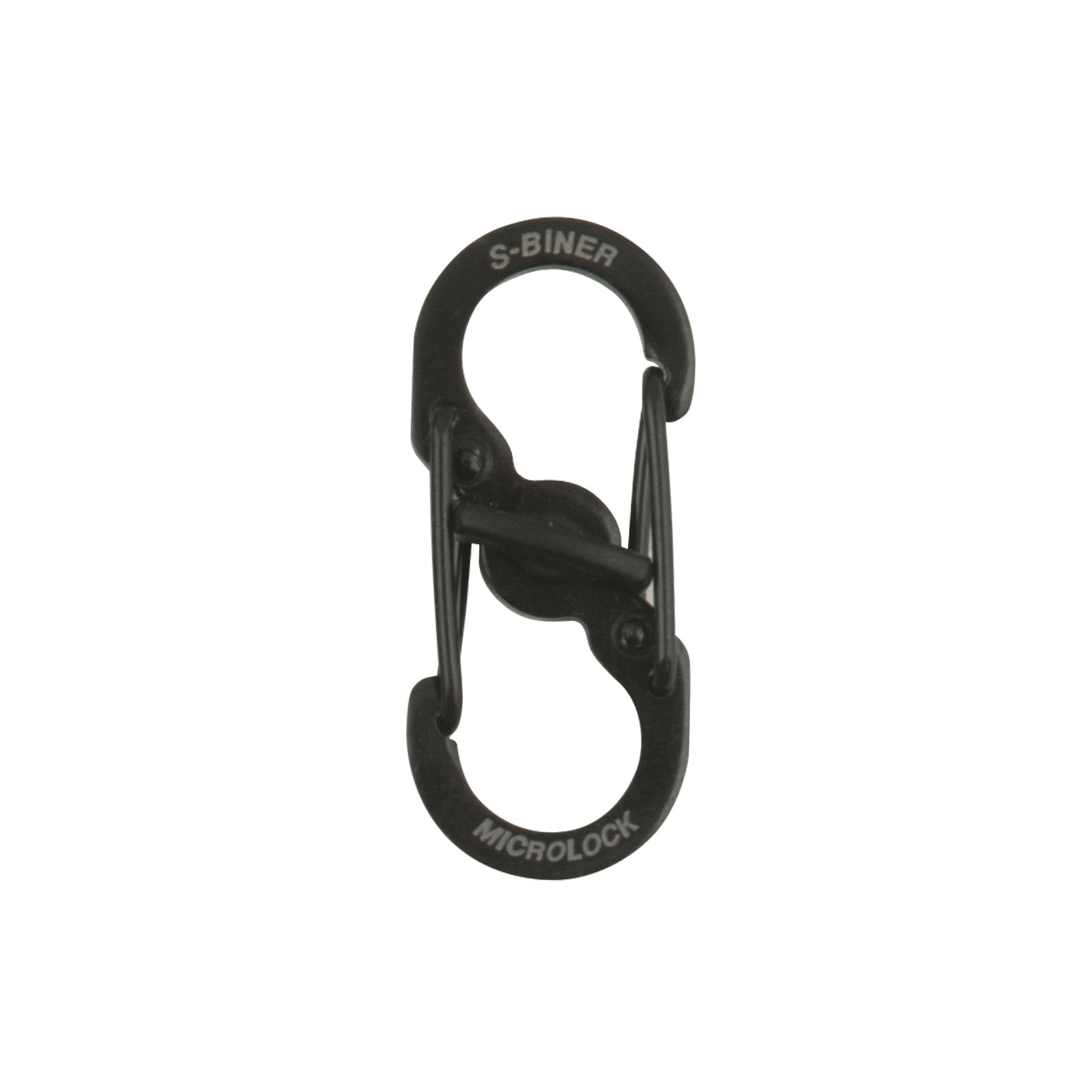 Nite Ize Micro Lock S-Biner Slidelock, Black Stainless Steel, 2 Pack