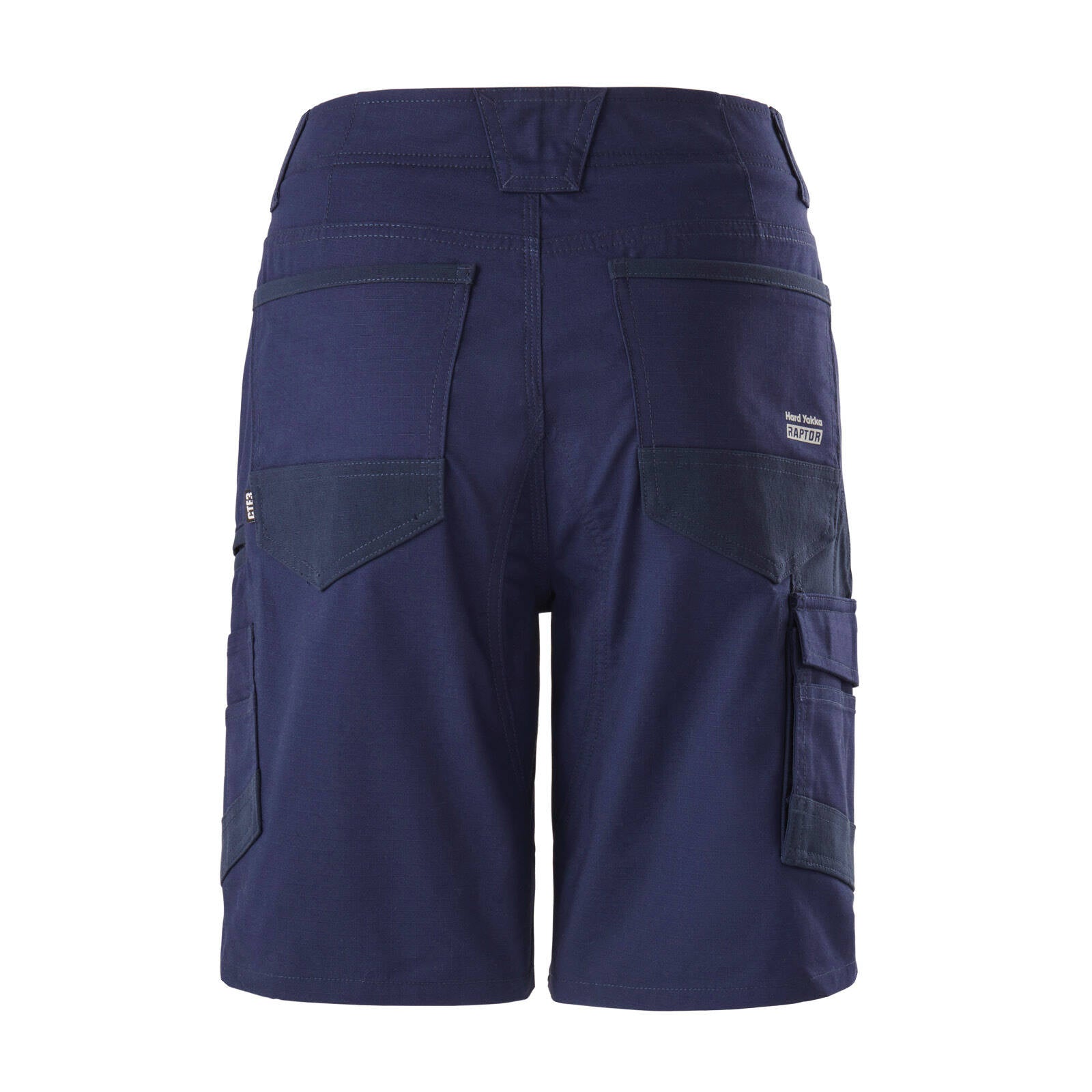 Hard Yakka Navy Women's Raptor Mid Shorts Ripstop Size 16