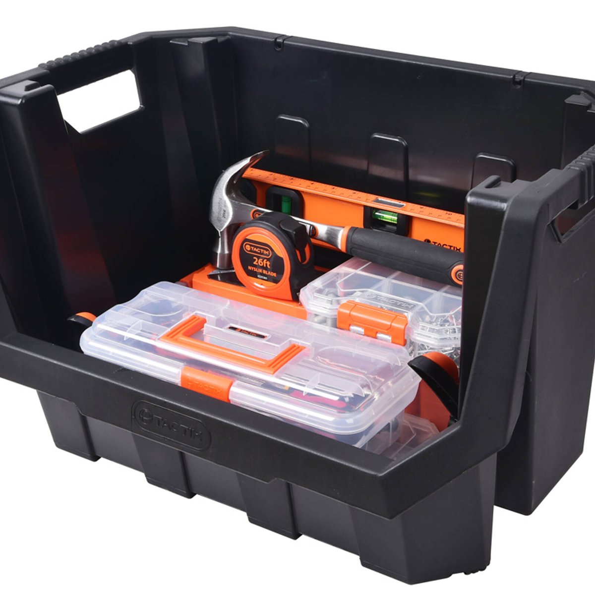 Tactix Heavy Duty 40L Stackable Storage Bin - Plastic - Organizing Solution - SuperSaverAU - view 2