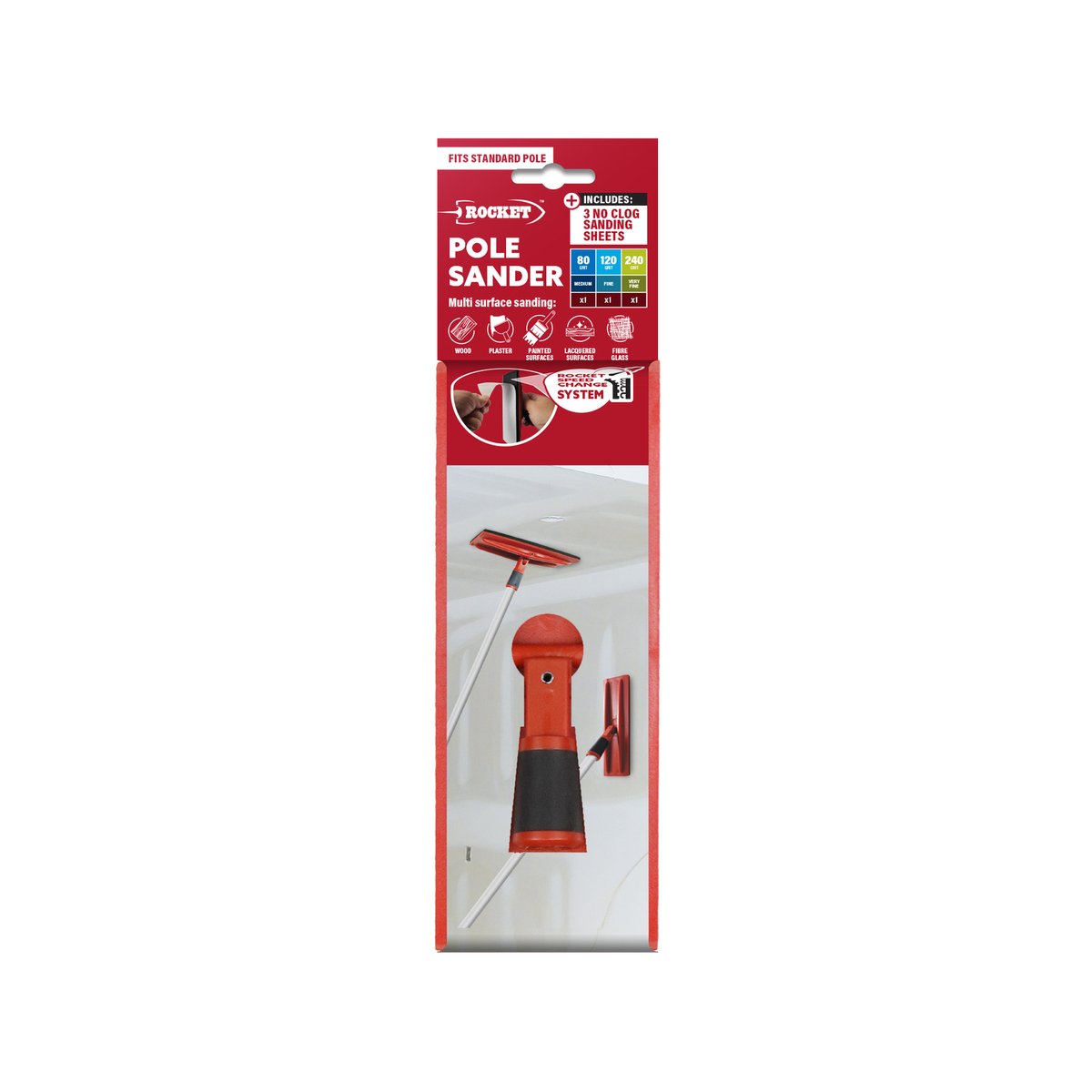 Rocket 230mm Hook & Loop Pole Sander