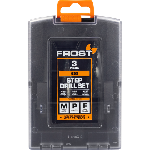 Frost 3 Piece HSS Step Drill Set