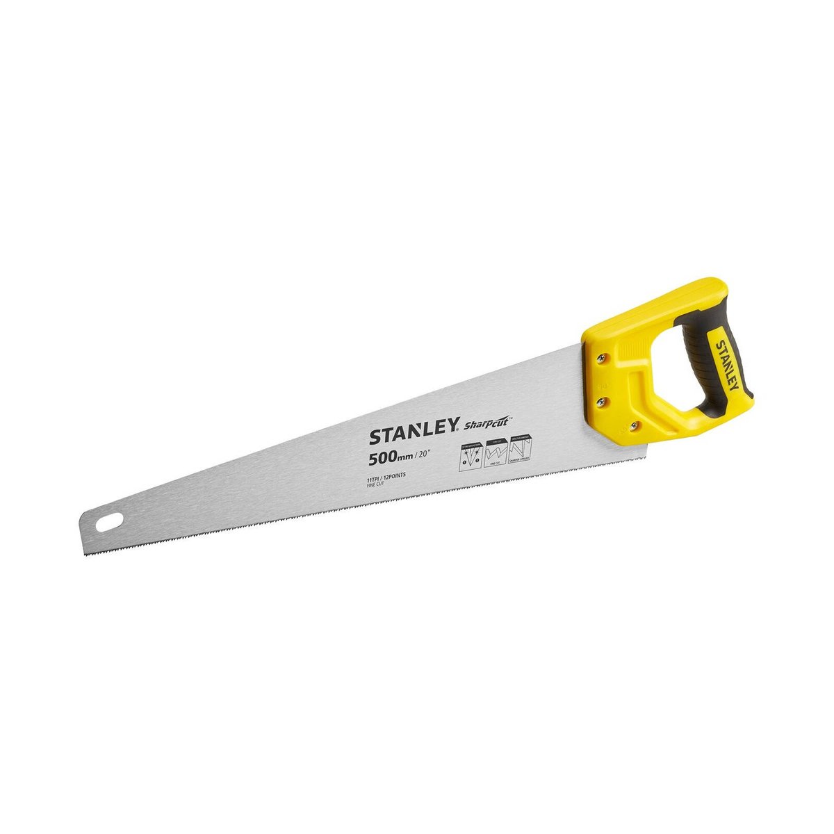 Stanley Sharpcut 500mm 20" 11 TPI Hand Saw STHT20371-1 Induction-Hardened